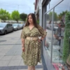 Vestido Midi Leopardo Verde Aries