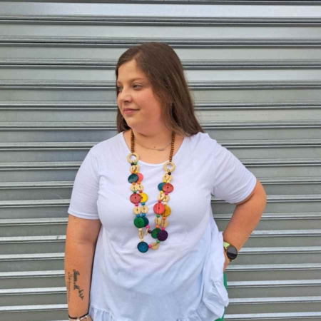 camiseta Blanca Talla Grande Berta