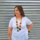 camiseta Blanca Talla Grande Berta